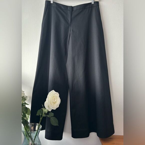 PUPPETS AND PUPPETS Rave Wide Leg Chino Trousers in black - Picture 3 of 16